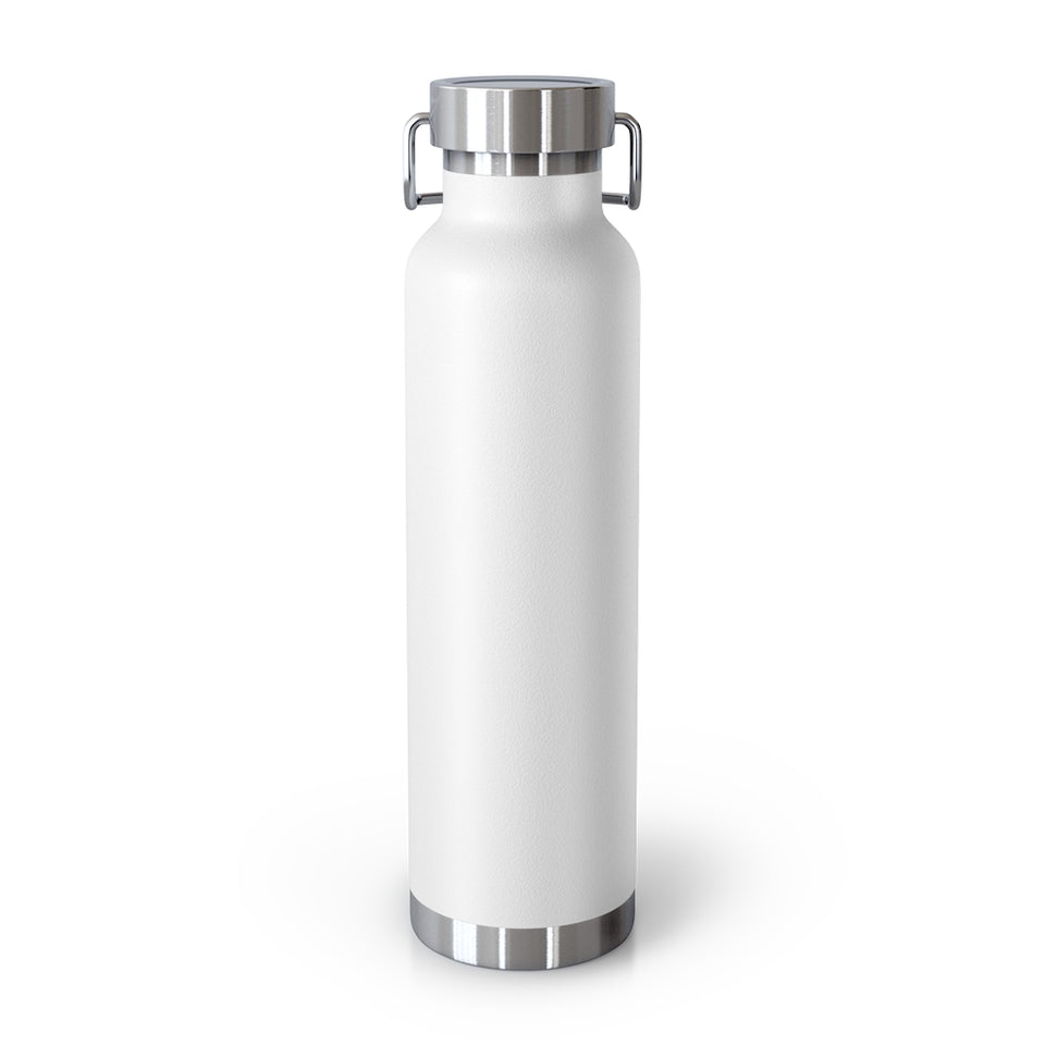 Mental Mojo “No Brain. No Gain.” 22oz Vacuum Insulated Bottle (White)